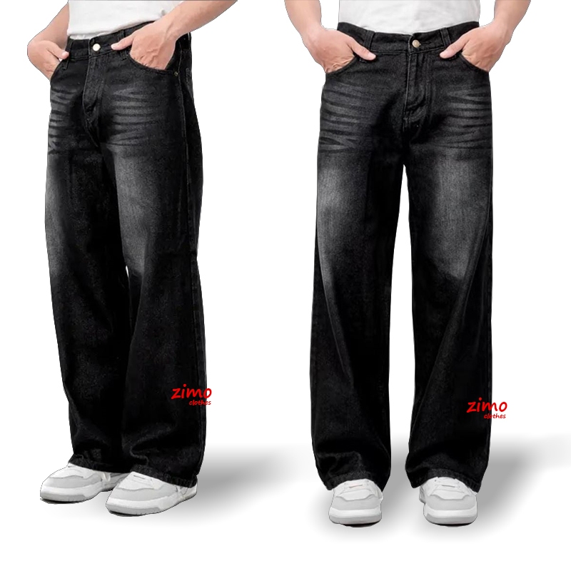 Loose Jeans Reguler Celana Jeans Panjang baggy Oversize Korean style Vintage washed