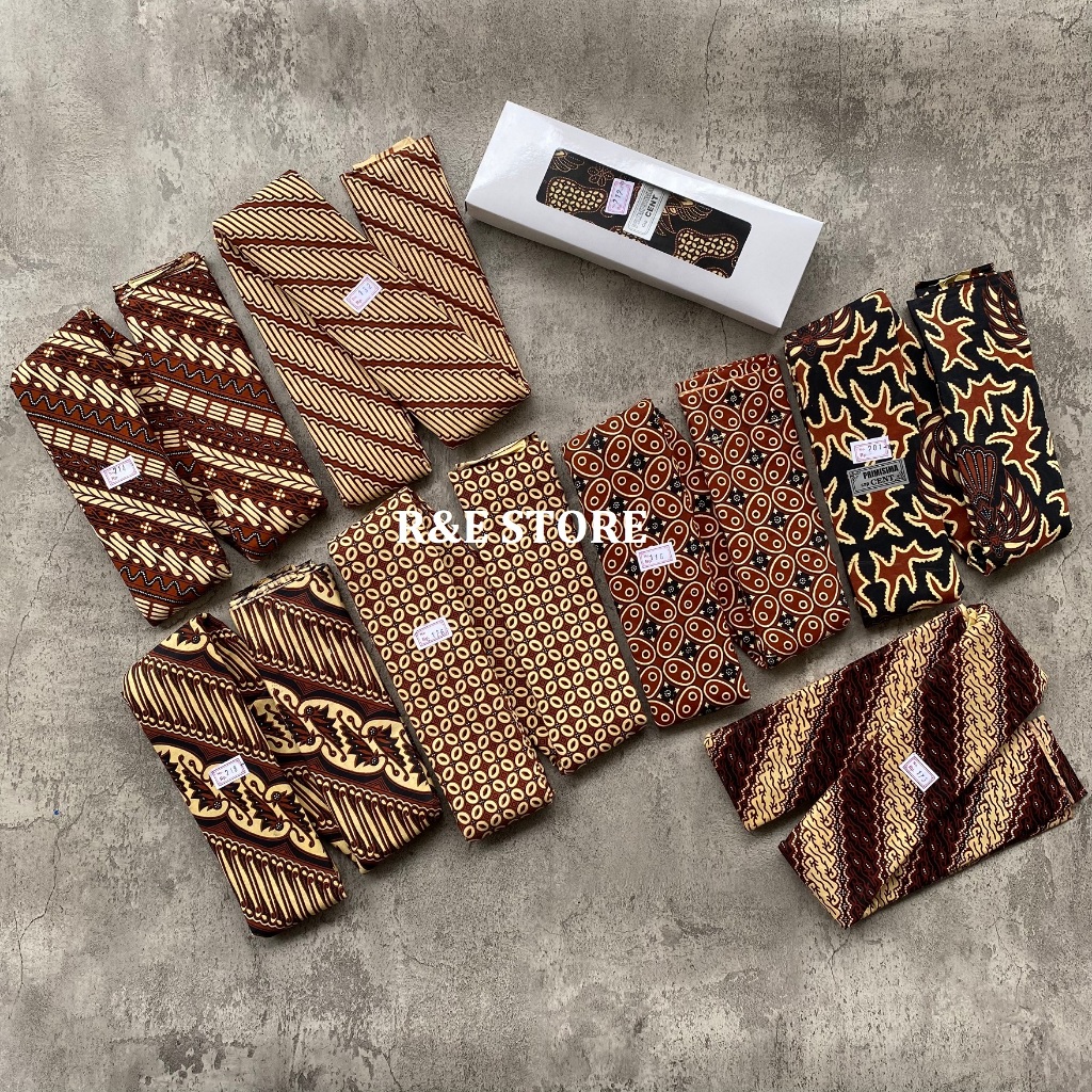 KOL Paket Hemat Isi 3 Pcs Kain Panjang Batik Banyumasan Cap Cent Kain Jarik Samping Kebat Seserahan