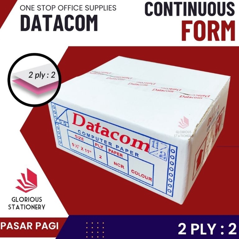 

mk Murah Kertas Continuous Form Datacom 95x11 2 Ply Bagi 2 V56