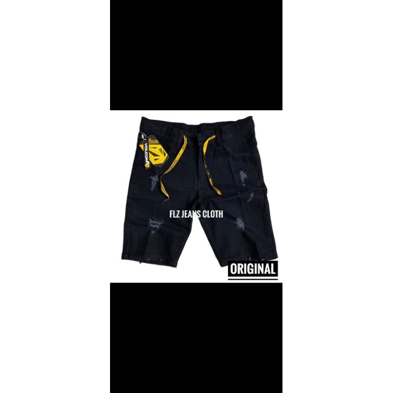 CELANA PENDEK SOBEK JUMBO HITAM ORI