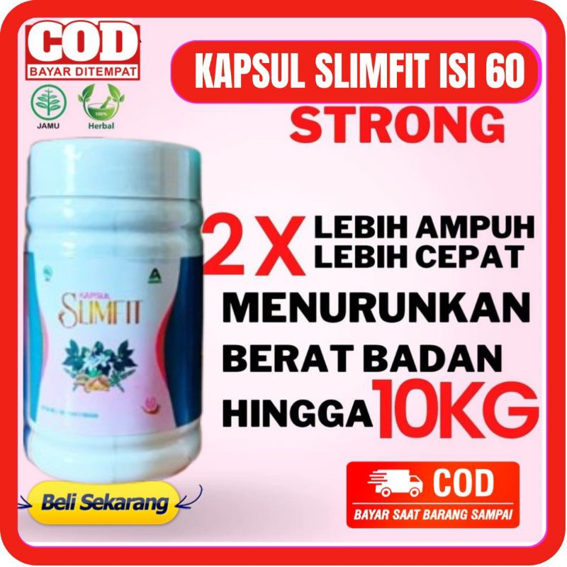 SLIMFIT - KAPSUL SLIMFIT ABABIL ISI 60 OBAT DIET PELANGSING Obat Herbal PELANGSING AMPUH KAPSUL DIET