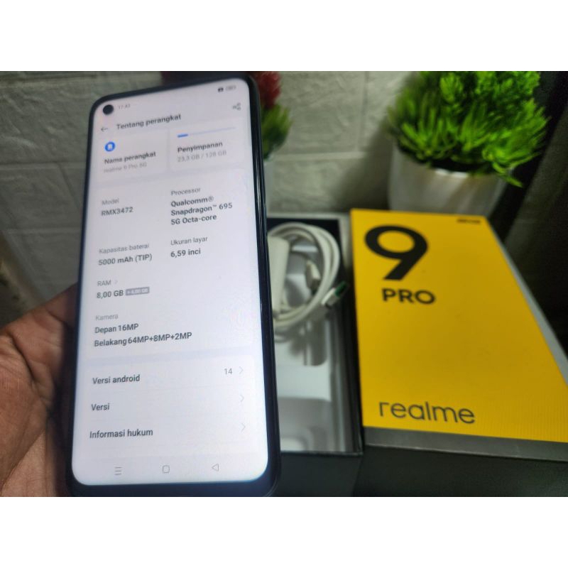 REALME 9 PRO 5G RAM 8+4/128GB ORIGINAL MULUS NOMINUS