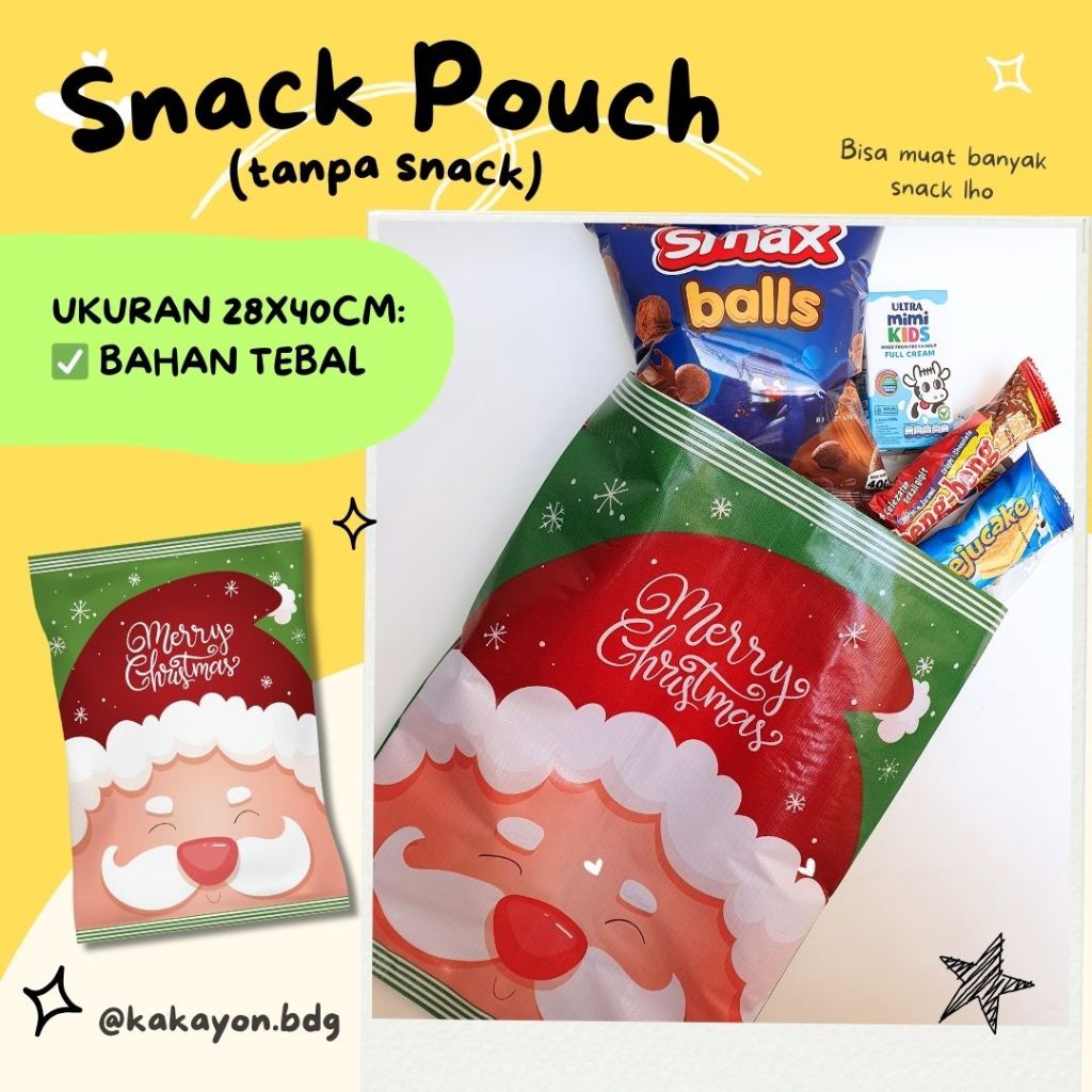 

Snack Pouch / Tas Bingkisan Souvenir Natal / Goodie Bag Hampers Natal