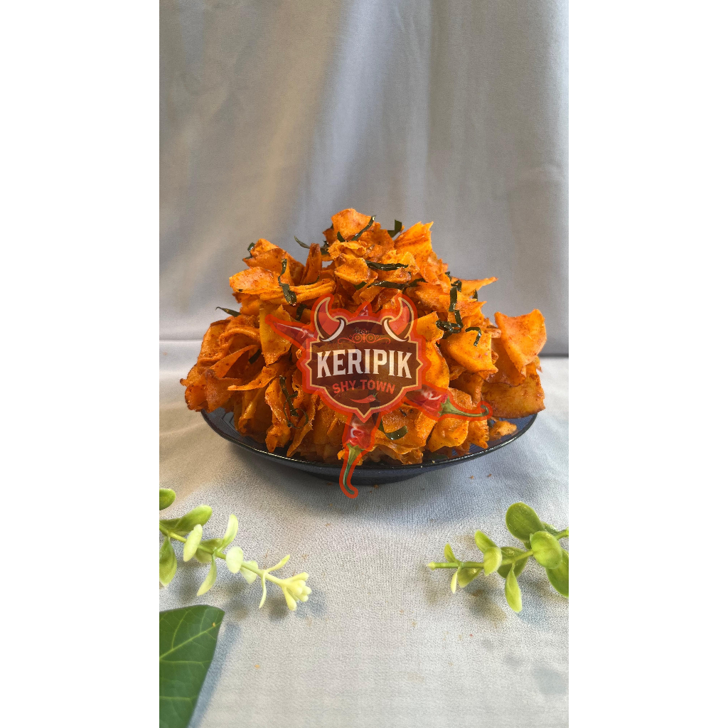 

KERIPIK SINGKONG RASA PEDAS DAUN JERUK 250gr ( RASA PEDAS GURIH DAUN JERUK )