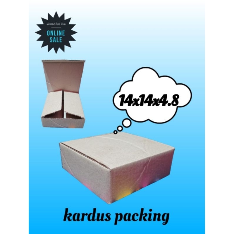 

kardus diecut tipe uk 14x14x4.8 kardus murah/kardus mini/kardus packing