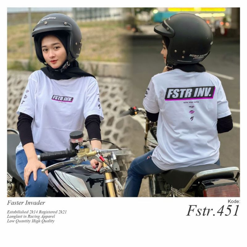Bukan Original Kaos Racing Faster Invader Lengan Pendek Pria Wanita