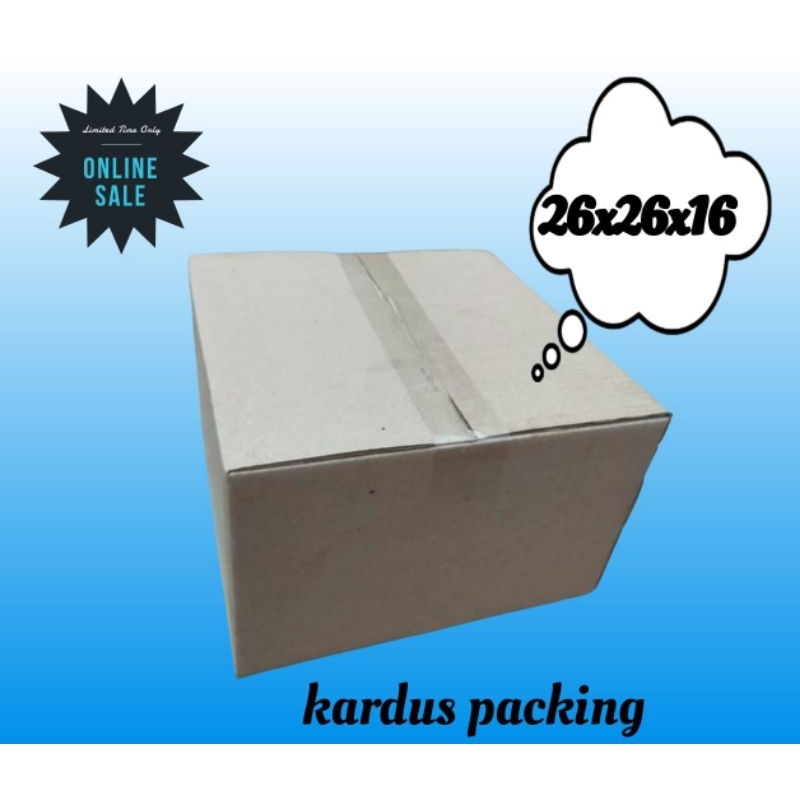 

kardus polos UK 26x26x16 kardus polos kardus besar kardus packing