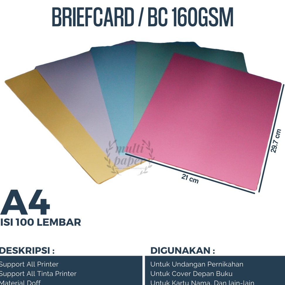 

KODE N34Z Kertas BC A4 16 gsm isi 1 lembar Kertas Brief Card A4