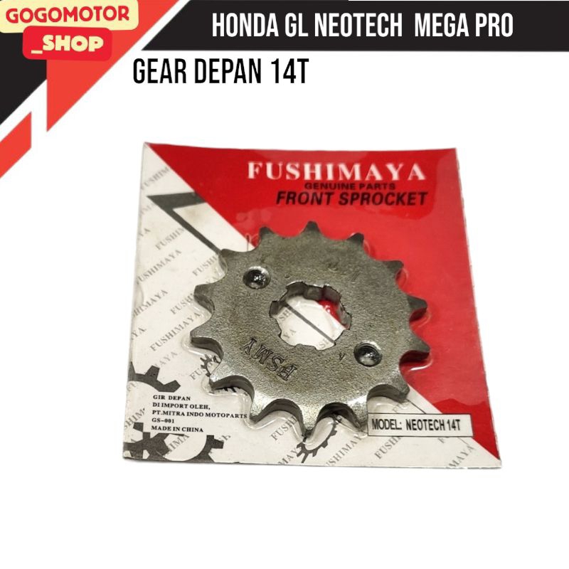 Gear gir gigi tarik depan 14T Gl pro Neotech megapro Mega pro