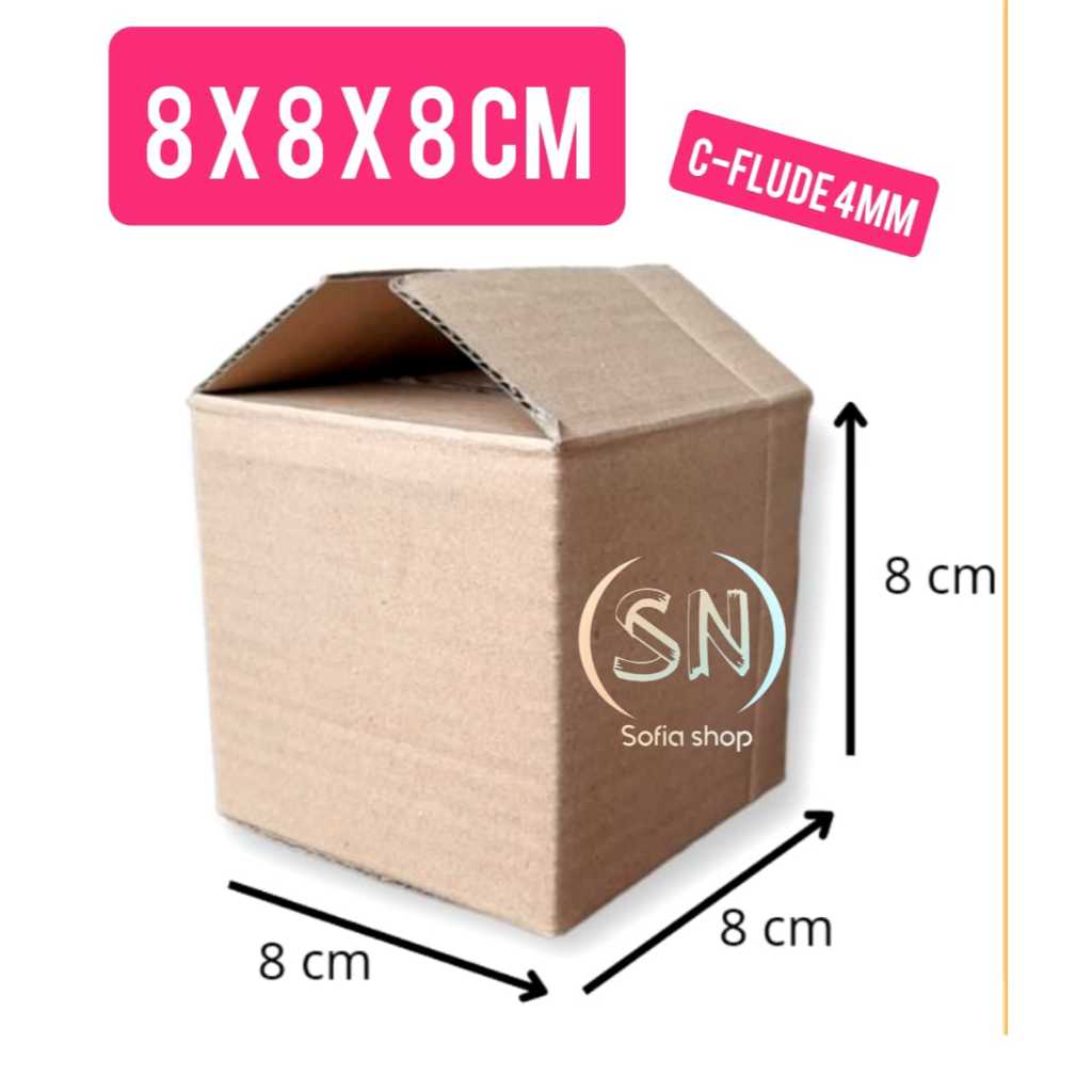 

C-FLUDE 4MM KARDUS PACKING 8x8x8cm / KARDUS PACKING ONLINE SHOP 8 x 8 x 8 CM