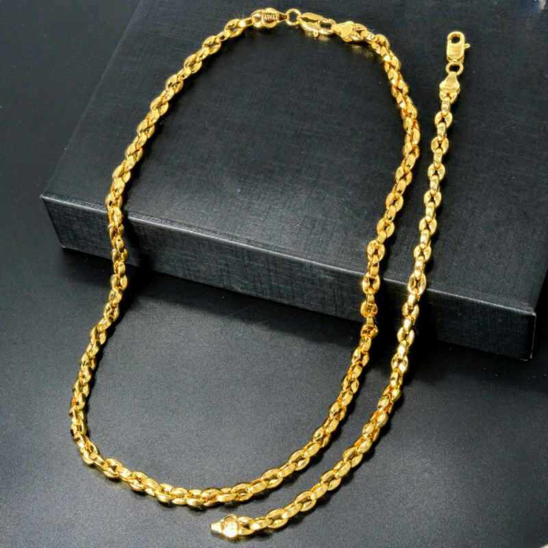 kalung Milano emas murni  24 karat berat 3gram