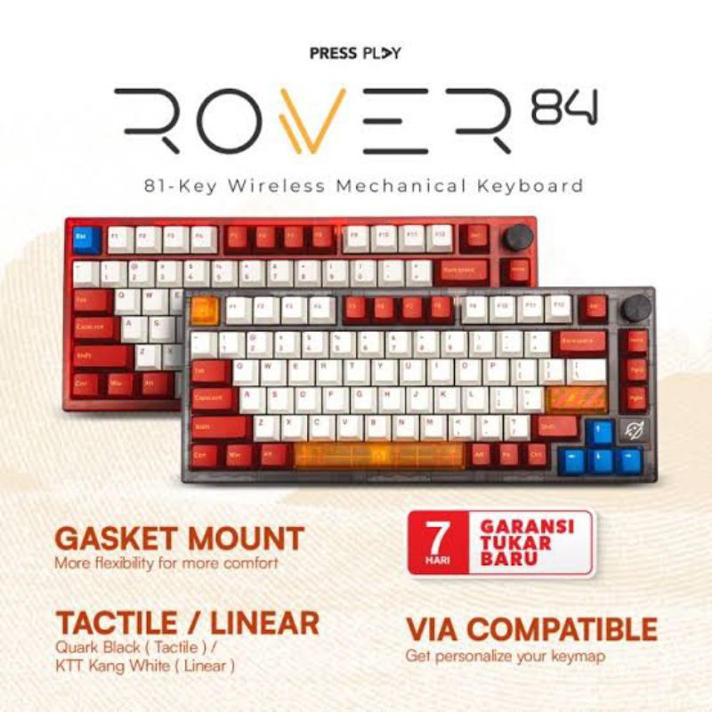 Rover84 V4 Keyboard Mechanical Press Play