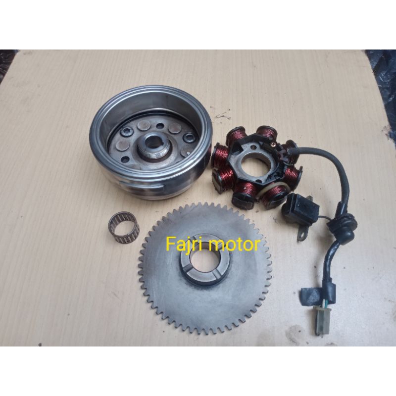 magnet spul Supra x 125 karbu / karisma/Kirana original fly wheel rotor mahnit spul set on way gigi 