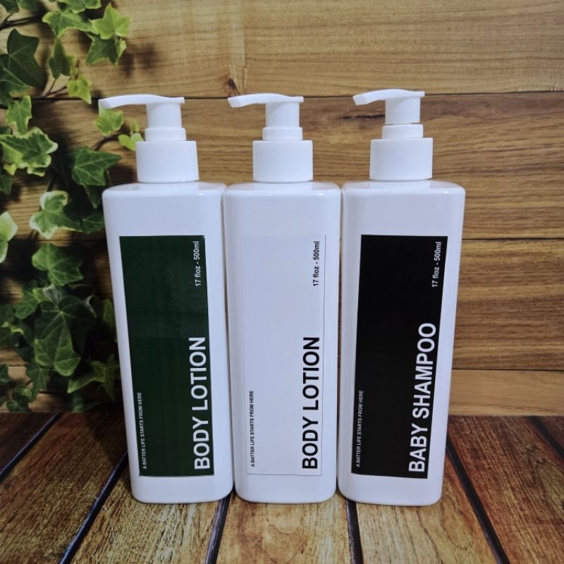 BOTOL REFILL PUMP KOTAK PUTIH GLOSSY 500ML/BOTOL SABUN CAIR PUMP 500ML PUTIH