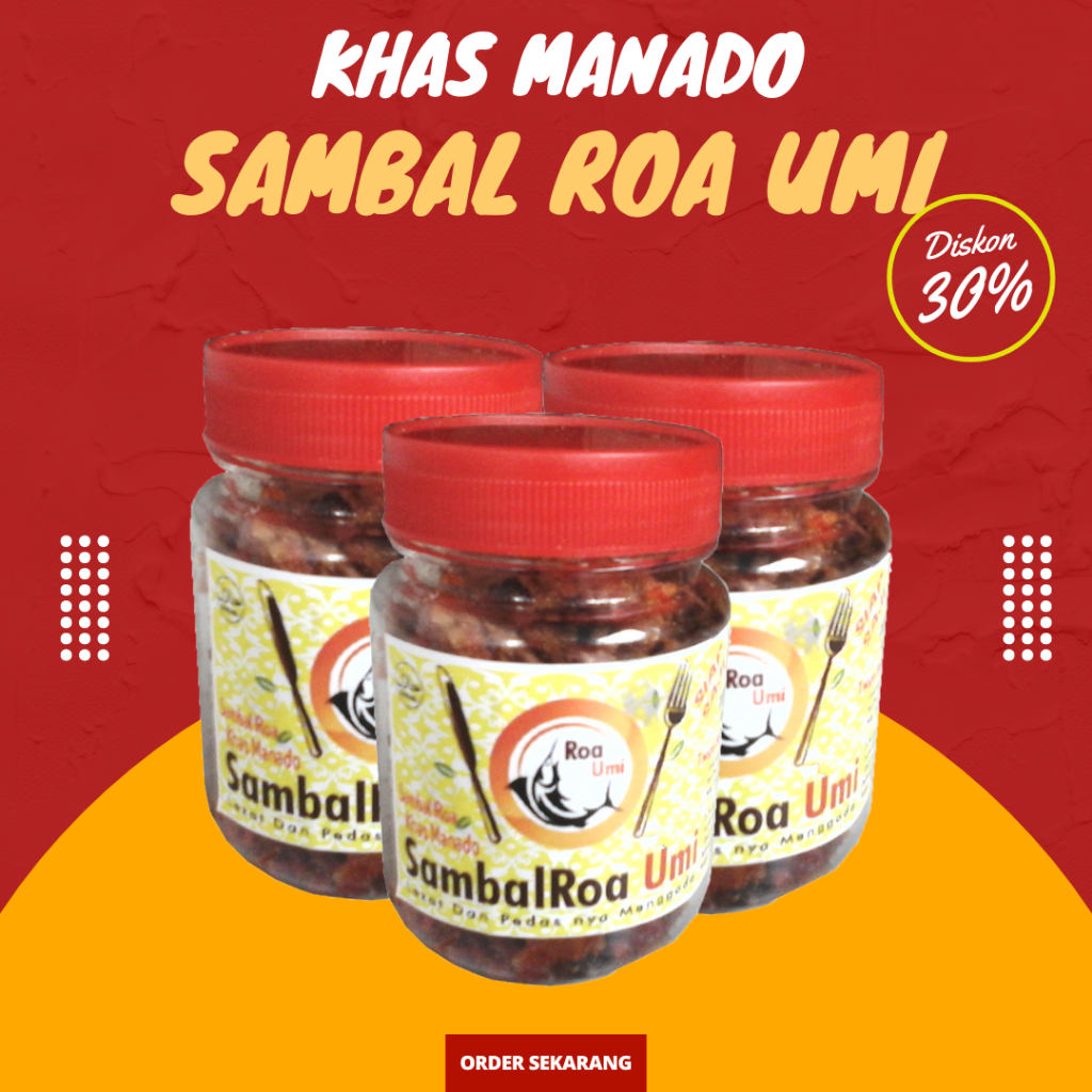 

Sambal ROA UMI Khas Manado Kemasan Botol 200 gr