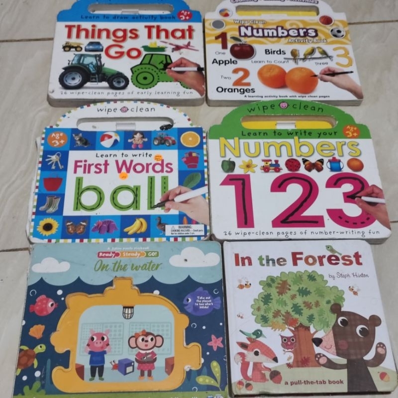 PRELOVED Boardbook Wipe Clean Pull The Tab Buku Anak Bekas Besar Murah Buku BBW