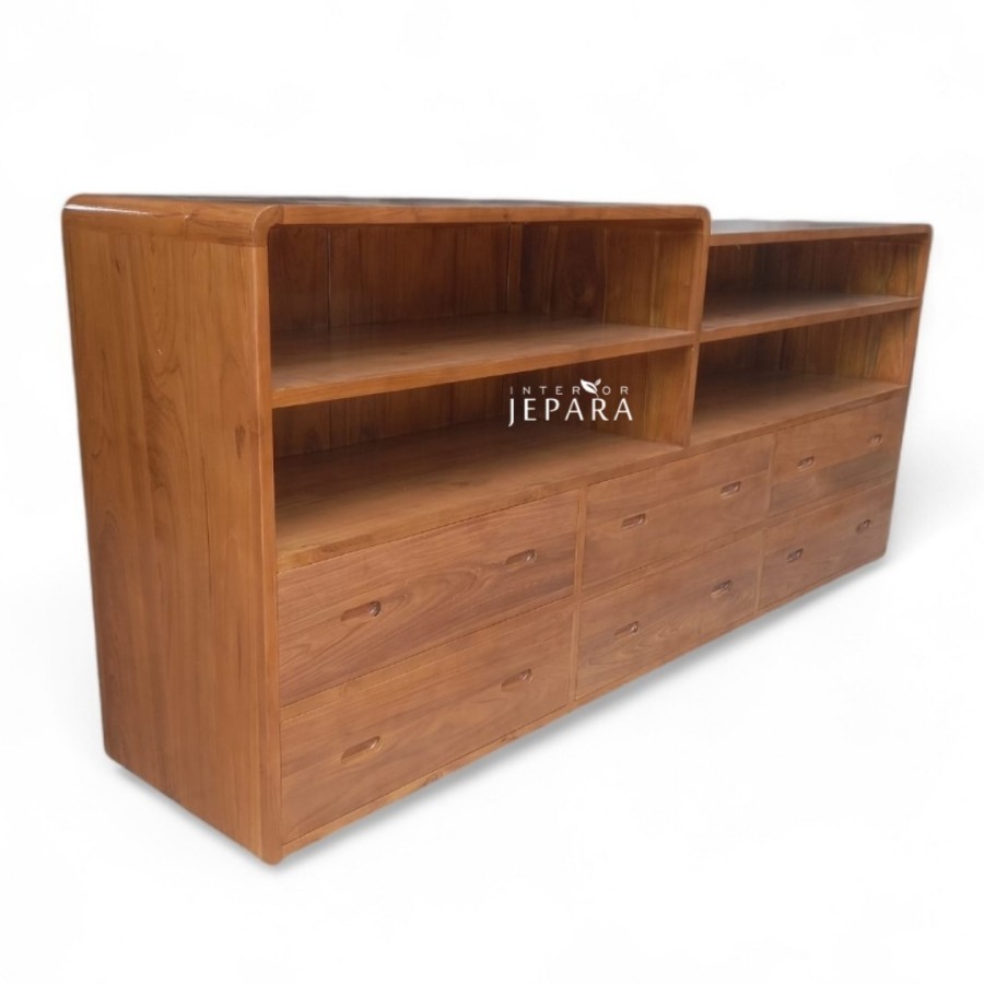 Meja Equipment Kantor Bahan Kayu Jati