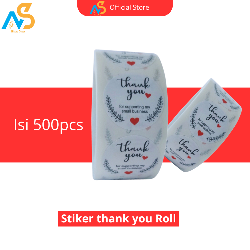 

Stiker Thank You isi 500 pcs