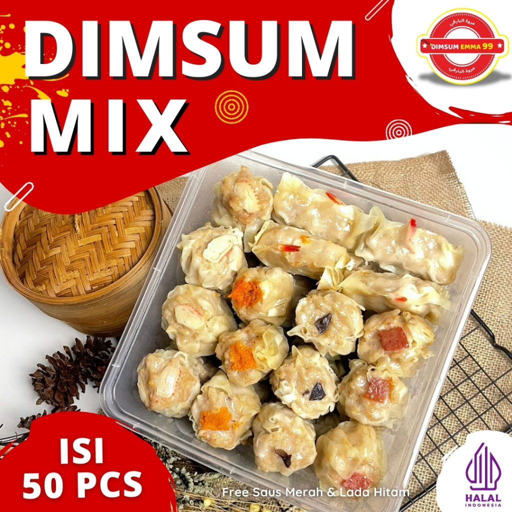 

Dimsum Premium Mix isi 50 Harga Hemat FREE Saus Merah & Lada Hitam