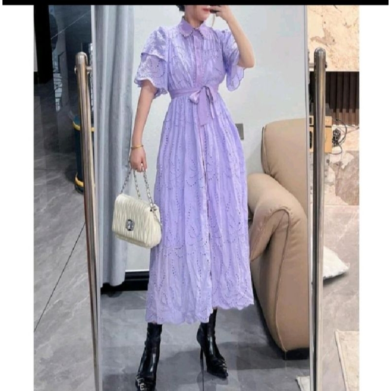 59007# GILMARY
EMBROIDERY COTTON DRESS