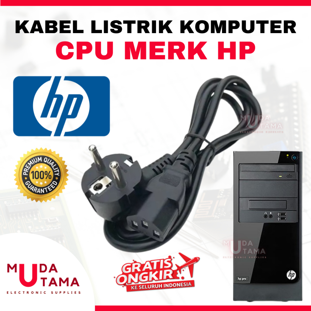 KABEL LISTRIK CPU HP HIGH QUALITY ANTI KORSLET | COK KABEL KOMPUTER HP | KABEL LISTRIK CPU KOMPUTER 