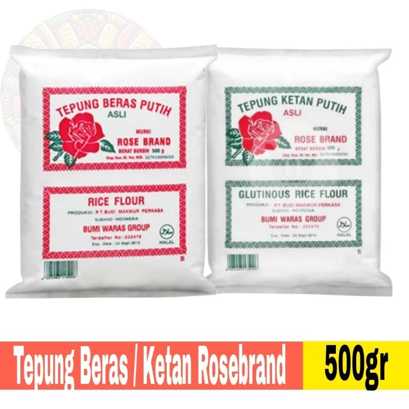 

Tepung Beras / Ketan Cap Mawar Rosebrand 500gr