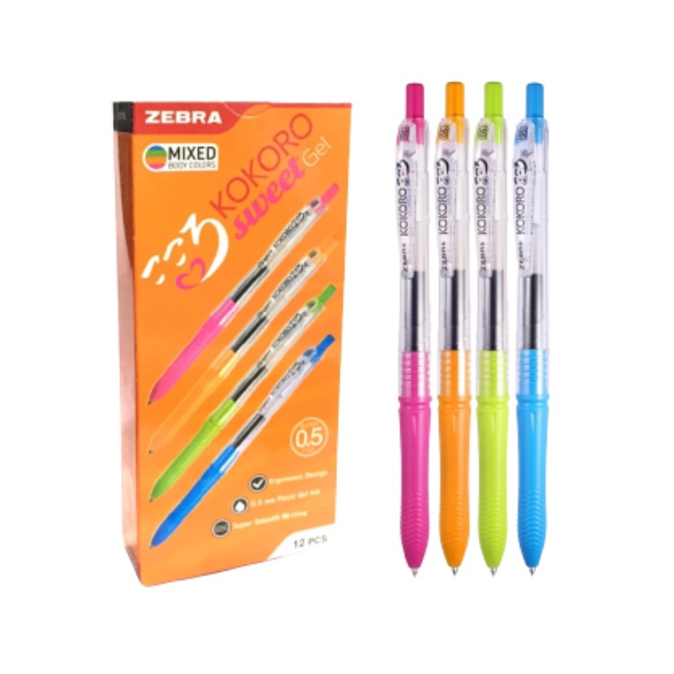 

KODE R35Q STATIONERY HAUL Kokoro PenPulpenBulpen Sweet Tinta Hitam Gel 5mm 1 Box Isi 12 Pcs