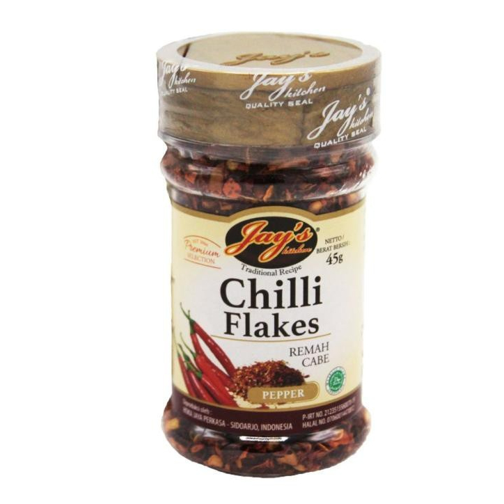 

JAY'S CHILLI FLAKES 45g & JAY'S CHILLI POWDER 65g