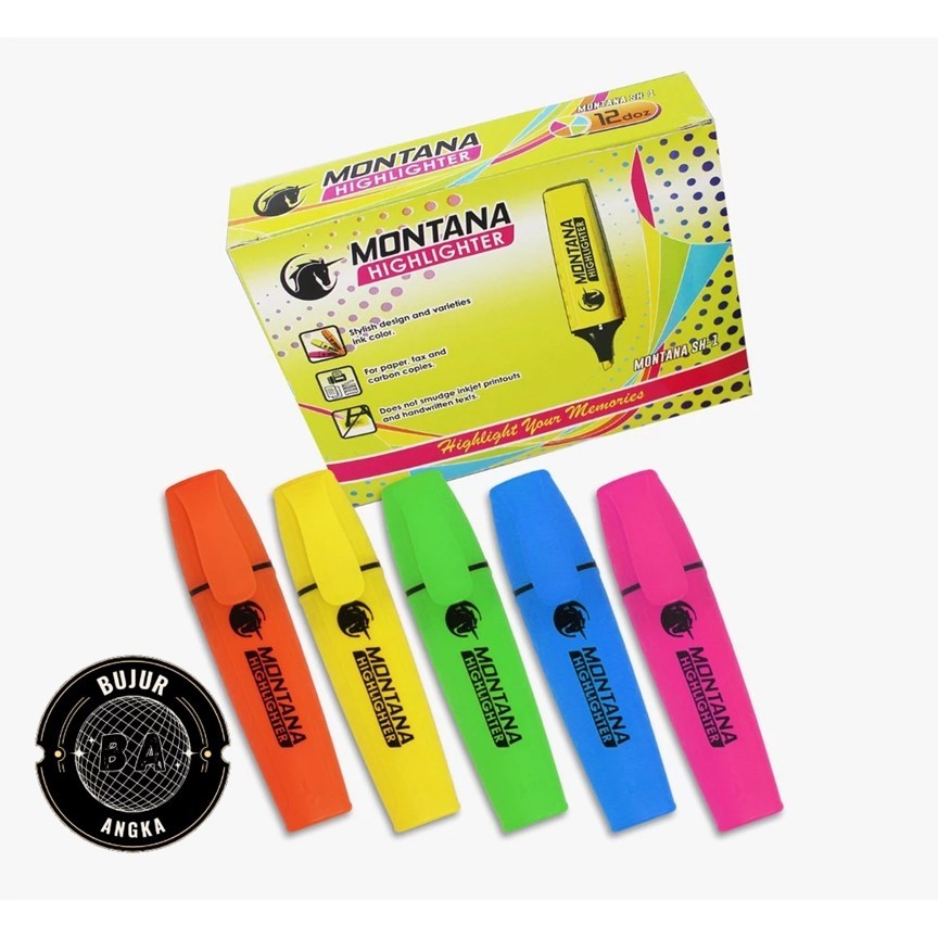 

HIGLIGHTER / STABILO / PENDA WARNA MONTANA