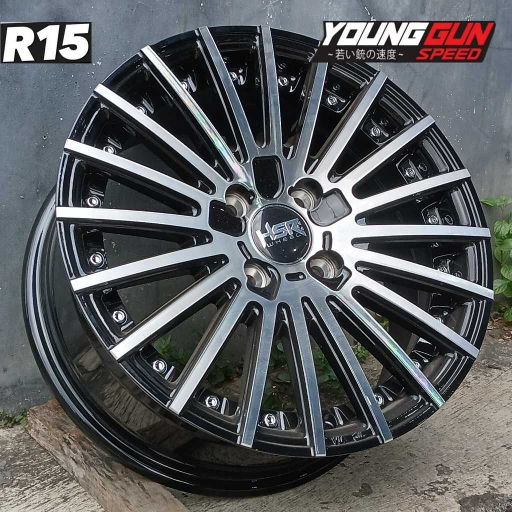 Velg jari jari ring 15 hsr tandam untuk brio agya calya sigra karimun pelek hsr racing r15