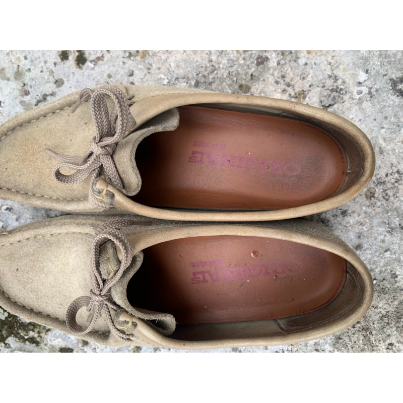 sepatu pria wanita clarks wallabe maple second use good