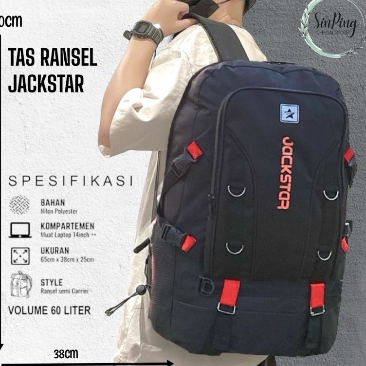 KODE B64H Tas Jumbo Pria Tas Serbaguna Mudik Tas jumbo Traveling Tas ransel Jumbo Pria Tas ransel Ju