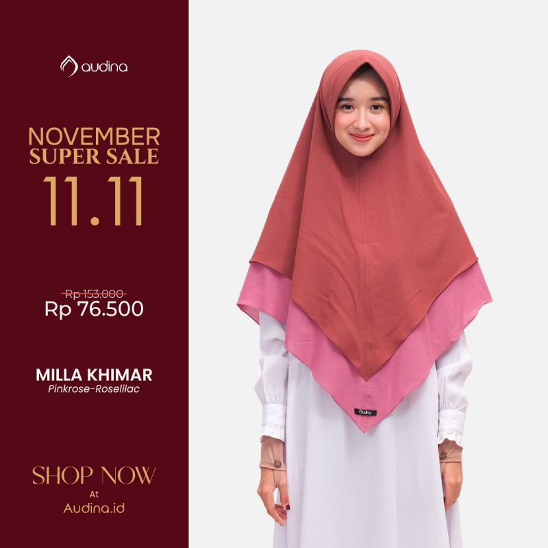 [SALE AUDINA 50] Milla Khimar by Audina/Khimar ceruty/ORI AUDINA