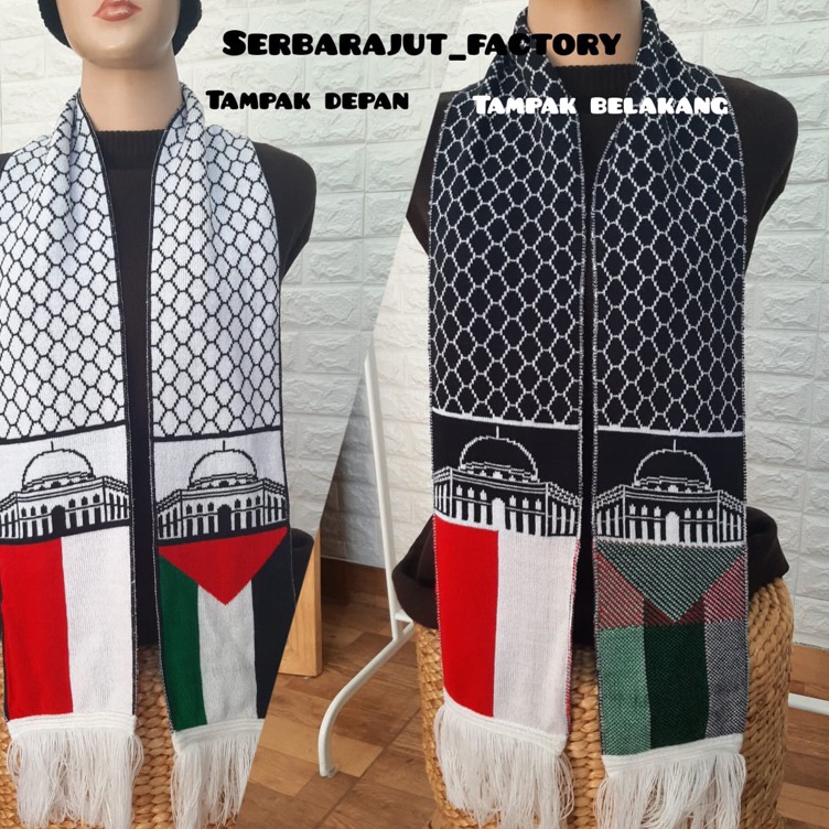 KODE G4W Syal Palestina  Syal Palestina RajutSyal Palestina Premium