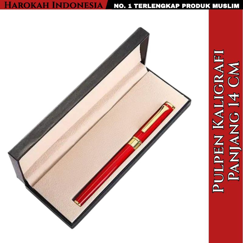 

Pulpen Fountain Pena Kaligrafi Khat Arab Ukuran 14 CM Dilengkapi Kemasan Box