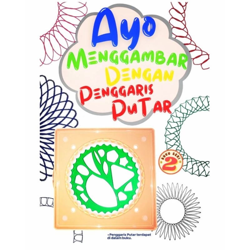 

Penggaris Putar Seri 2 & buku panduan, anak PAUD TK SD, gambar kurva Hypotrochoid. serupa Spirograph
