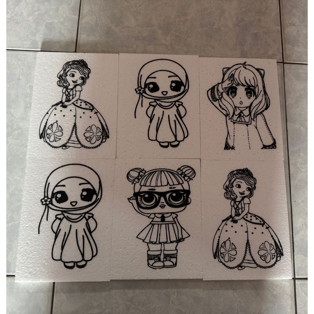 

HSM - (100 pcs) [Tanpa Lis] Styrofoam Lukis Uk 20x15x1 cm / Sterofoam Lukis Anak Tanpa Lis