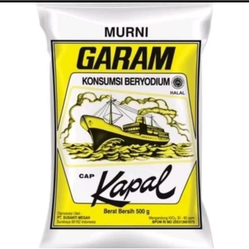 

garam cap kapal ukuran 500 gram