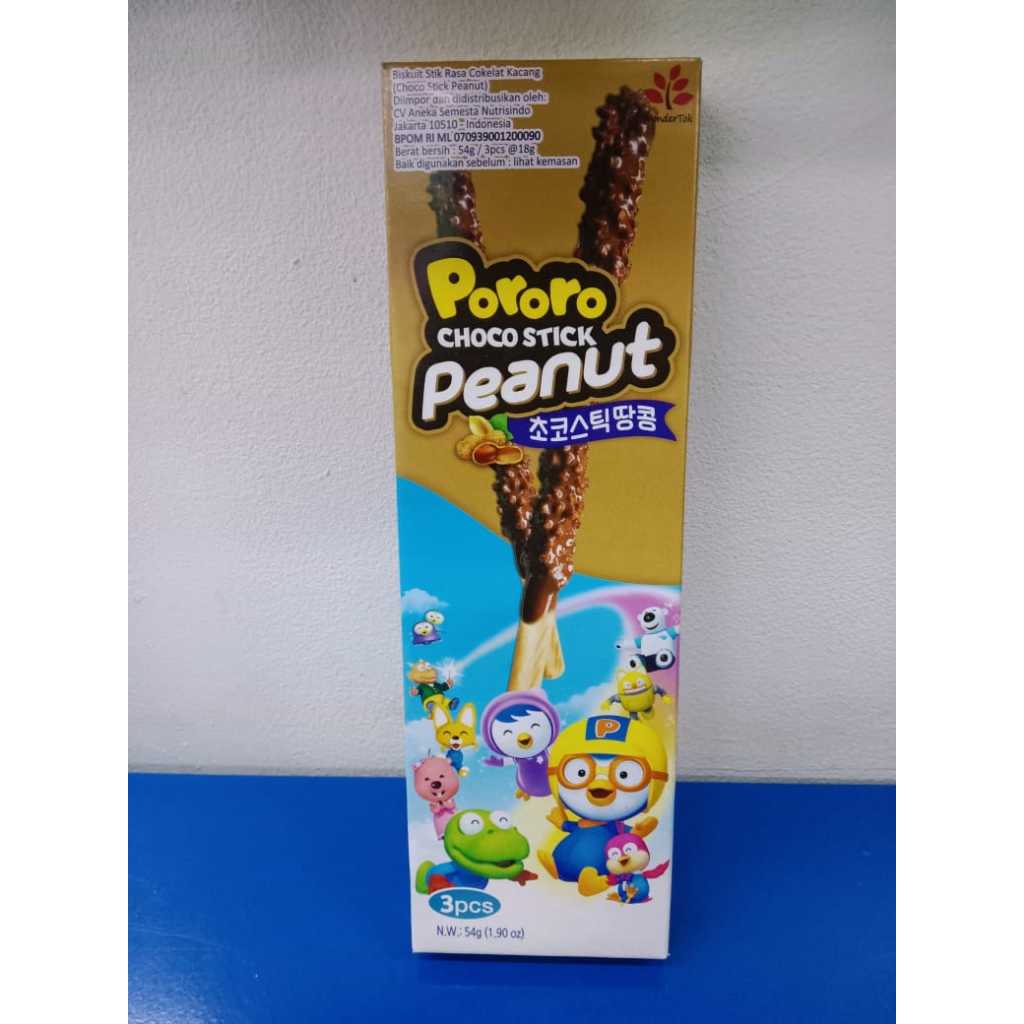 

PORORO CHOCO STICK PEANUT 3 PCS X 18 GR