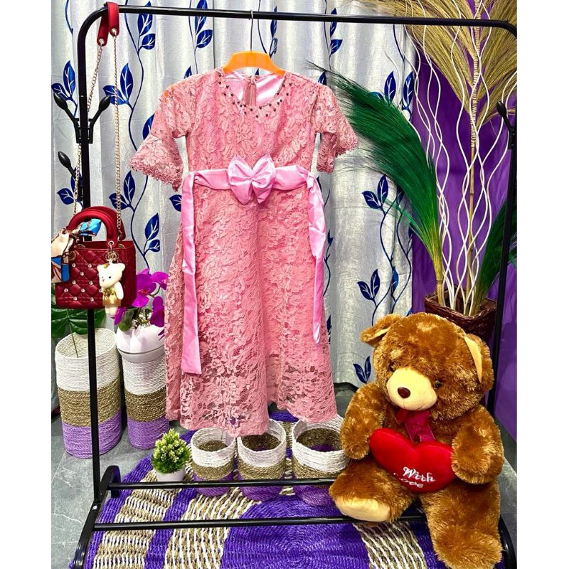 GAUN BROKAT ANAK MODEL TERBARU BEST SELLER TERLARIS/GAMIS ANAK/DRESS ANAK BROKAT IMPORT PREMIUM