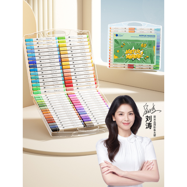 

ENMY ACRYLIC MARKER 12 / 24 / 36 / 48 / 60 / 80 warna Spidol akrilik untuk semua bahan