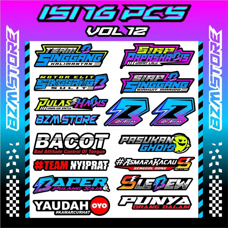 

Stiker Isi 16pcs Vol12 Original