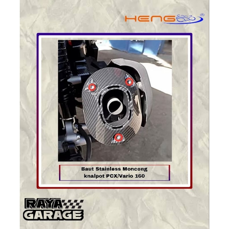 Baut Stainless set Moncong knalpot PCX 160
