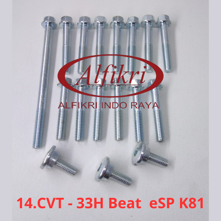 33-14 CVT Beat eSP K81 Full Set / Baut CVT Honda Beat eSP K81 Full Set