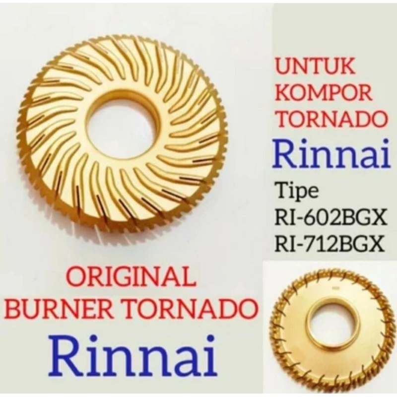 Burner Kompor Gas Rinnai Turbo Original Tebal/ Kuningan kompor Gas Rinnai Original Turbo