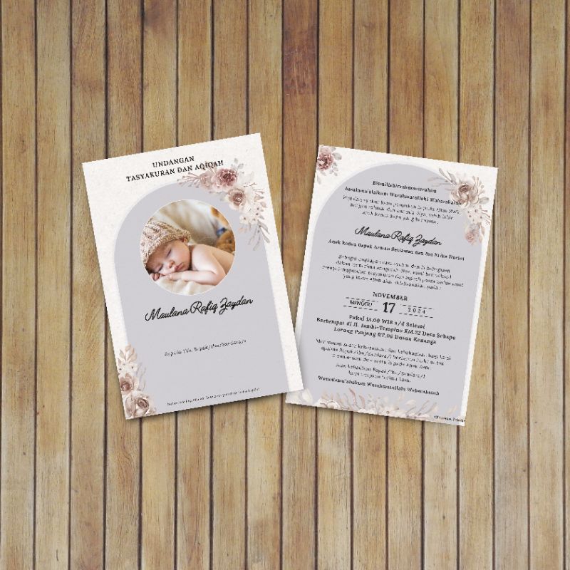 

Undangan Tasyakuran dan Aqiqah 1 Lembar