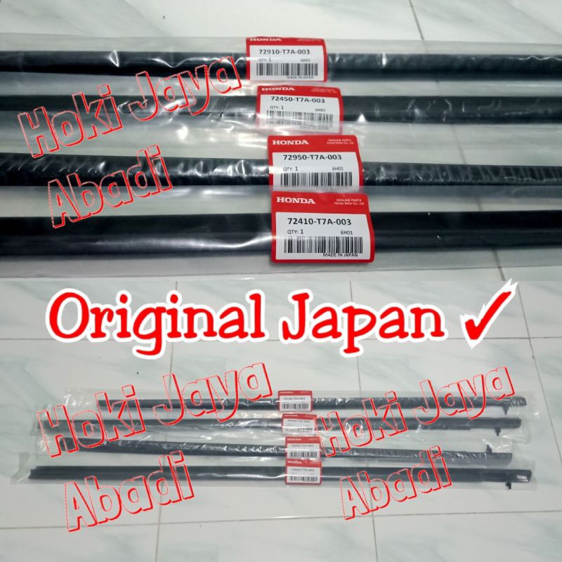 Weather Strip Set Karet Pelipit Pelipit Kaca Luar Honda HRV HR-V 2015 2016 2017 2018 2019 Original J