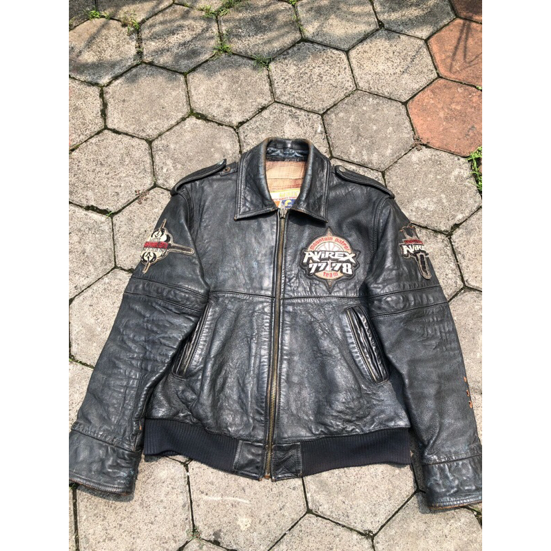 jaket motor kulit vintage jaket avirex rare