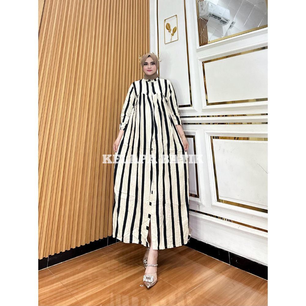 GAMIS RAYON KOMBINASI / GAMIS RAYON MOTIF SALUR