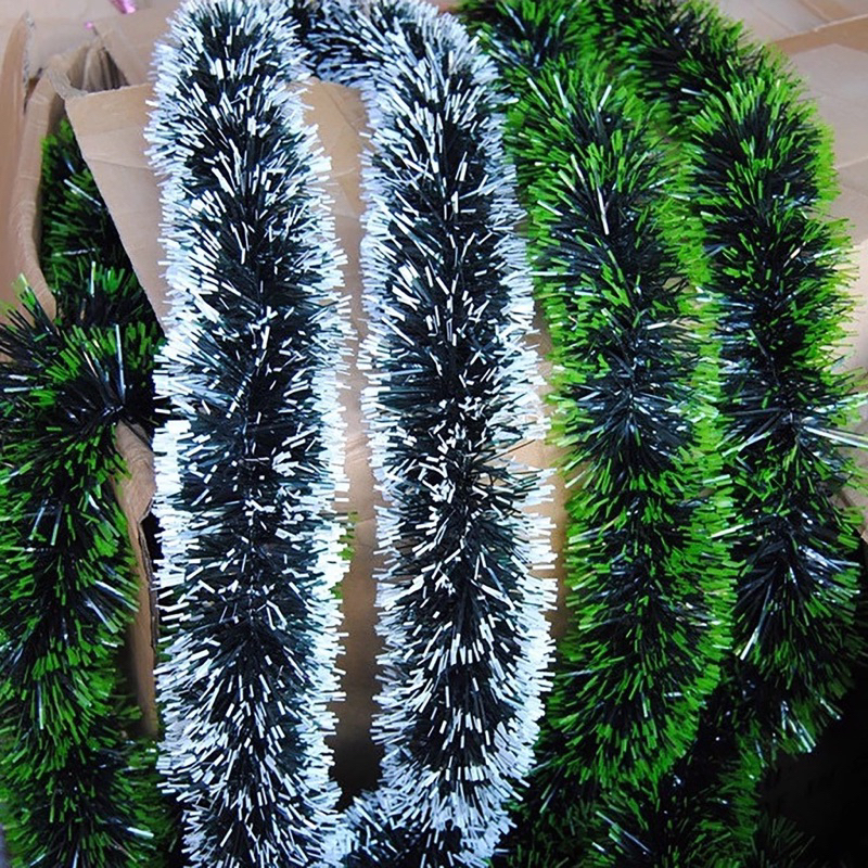 Slinger Rumbai Dekorasi Slinger pohon Natal Putih Slinger Natal Hijau Hiasan Natal salju